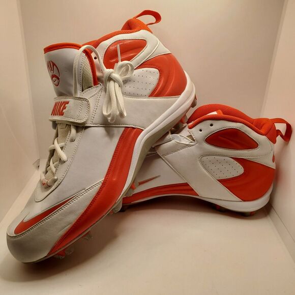 New Nike Blade Shark Orange/White Football Cleats Men’s Size 15 315789-161 main image 9